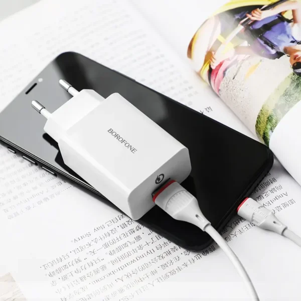 شارژر دیواری بروفون مدل BA21A به همراه کابل میکرو - تصویر 3