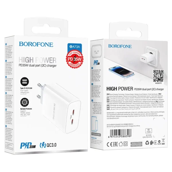 شارژر دیواری PD 35W بروفون مدل BA73A - تصویر 6