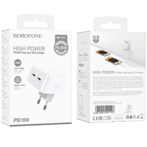 شارژر دیواری PD 35W بروفون مدل BA76A - تصویر 6