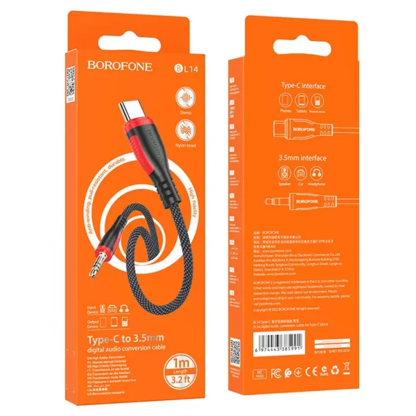 کابل AUX تایپ سی بروفون مدل BL14 طول 1 متر - تصویر 10
