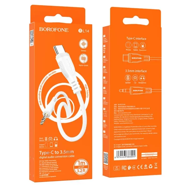 کابل AUX تایپ سی بروفون مدل BL14 طول 1 متر - تصویر 8