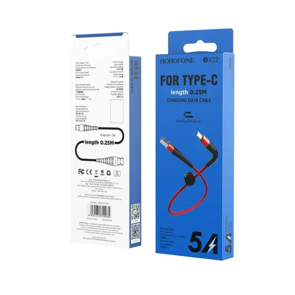 کابل شارژ تایپ سی بروفون مدل BX32 طول 25 سانتیمتر - تصویر 8