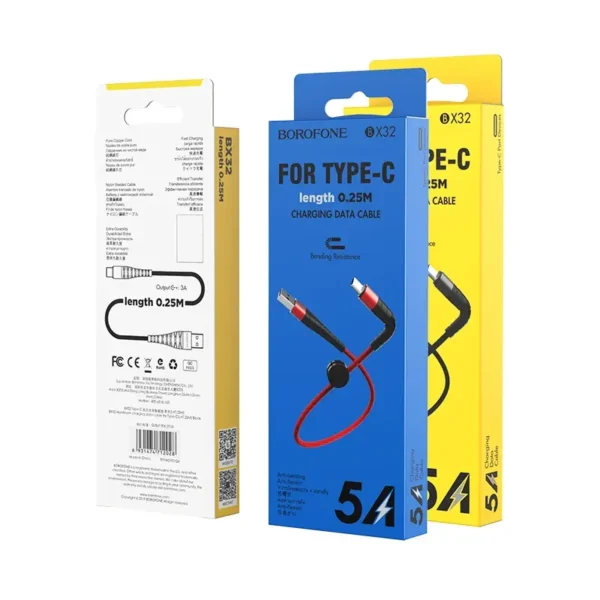کابل شارژ تایپ سی بروفون مدل BX32 طول 25 سانتیمتر - تصویر 7