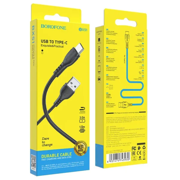 کابل شارژ تایپ سی بروفون مدل BX51 - تصویر 10