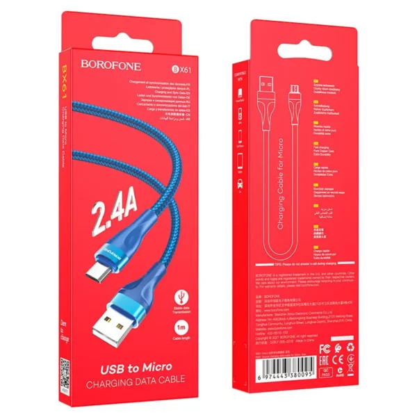 کابل شارژ میکرو بروفون مدل BX61 - تصویر 8
