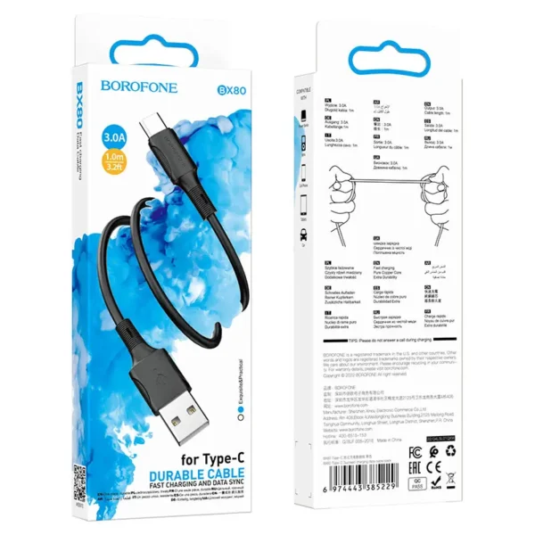 کابل شارژ تایپ سی بروفون مدل BX80 - تصویر 5