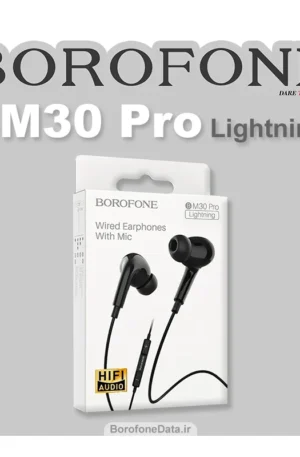 هندزفری سیم دار بروفون مدل BM30 Pro پورت لایتنینگ