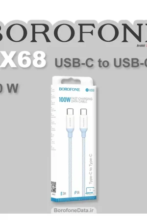 کابل شارژ تایپ سی 100 وات بروفون مدل BX68 طول 2 متر